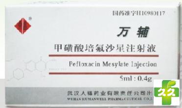 万辅(甲磺酸培氟沙星注射液)